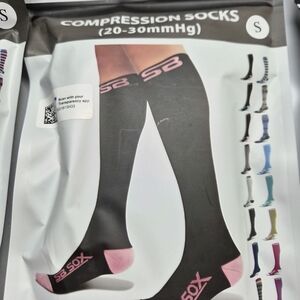 Compression Socks for Men - Black and Pink